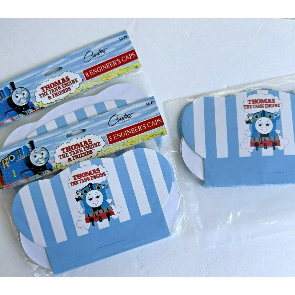 Vtg 90s Thomas The Tank Engine Engineer’s Caps Birthday Party Lot of 24 Hats